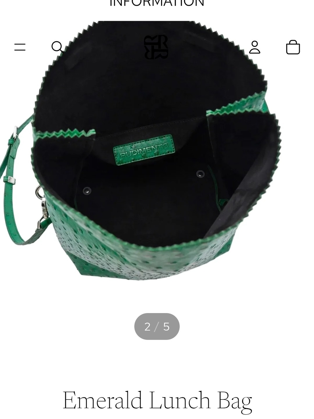 Rudiments Emerald Green Lunch Crossbody Bag - Picture 6 of 8